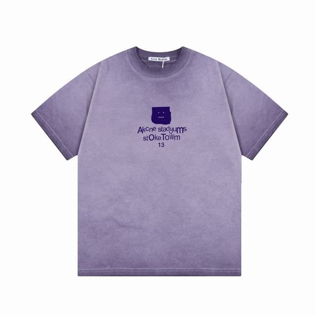 高品质 Acne25Ss新款炒色做旧短袖 面料采用高克重布料 280克双纱面料 100%纯棉高端品质 版型宽松 水洗炒色效果很赞 三标齐全 时尚达人必备款 男女