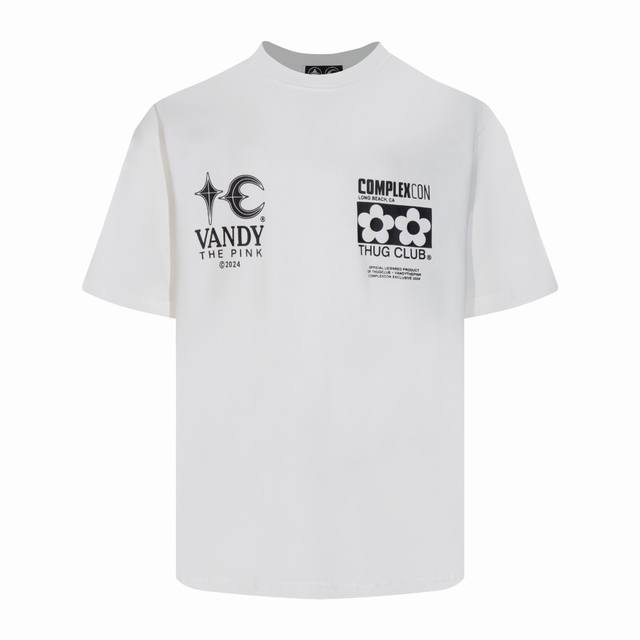 编号C07# Thug Club有着南韩版 某罗心 著称顶流潮牌有着先锋视觉在时尚圈迅速走红. 朴宰范同款印花T恤Thug Club X Vandythepin
