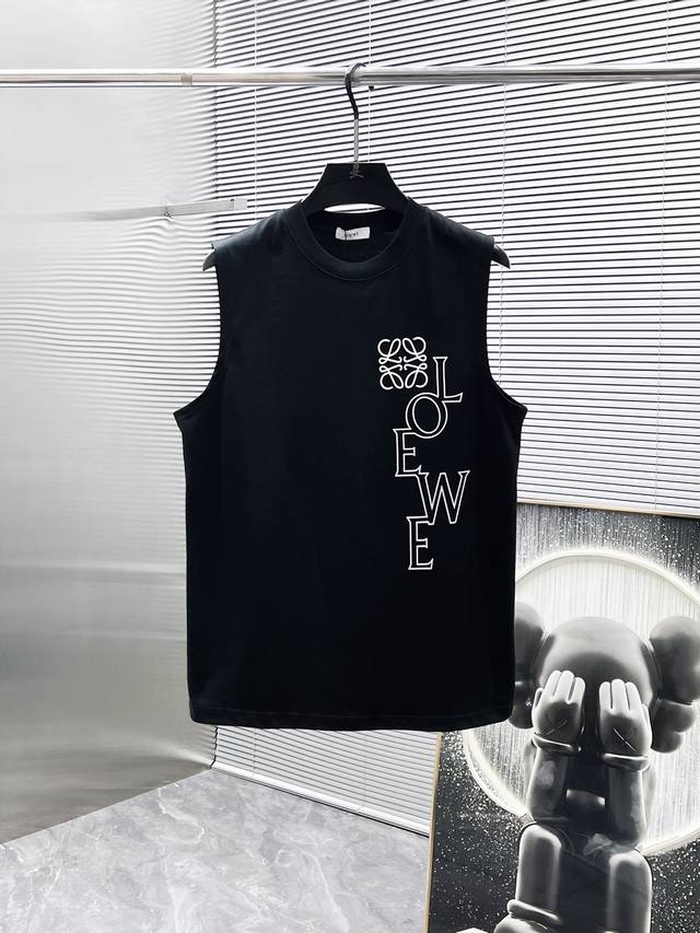 罗意威 Loewe 2025新款 圆领 背心 T恤 高端版本 专柜定制面料 透气舒适度高 细节无可挑剔 品牌元素设计理念 体现高品质 手感细腻柔软 呈现休闲裁剪