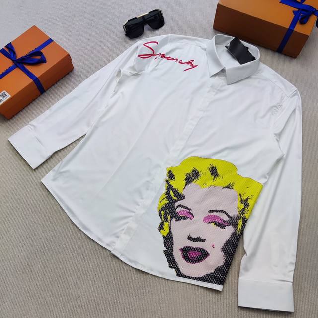 Haiyu Givenchy 纪梵希- 今年专柜时尚大爆款衬衫 休闲时尚外穿 内搭必备款 舒适好看上身可见 定制进口高端丝光面料 面料手感细腻 贴身舒适不扎肉