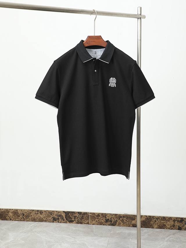 Sg Bc-Brunello Cucineli 2025春夏新款男士短袖polo衫 众多明星都爱穿的时尚百搭单品 胸前Logo刺绣超级好看,喜欢经典简约的朋友,