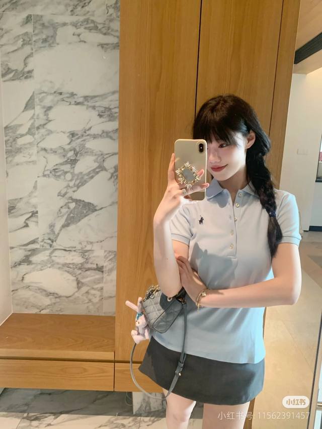 顶级品质 款号 Ds004# 全年不下架 拉夫劳伦Ralph Lauren经典小马刺绣翻领女款修身版polo短袖 拉夫劳伦Ralph Lauren经典基础女款百