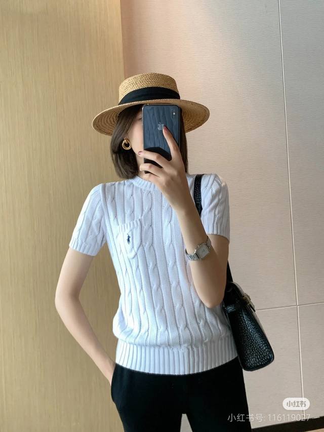 顶级品质 款号 Ds222# 全年不下架 拉夫劳伦Ralph Lauren圆领口袋款纯色小马刺绣Logo针织短袖 拉夫劳伦Ralph Lauren经典基础口袋四