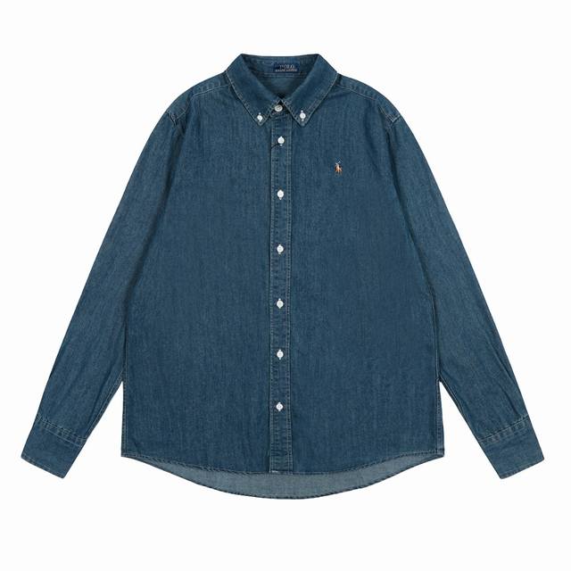 顶级品质 款号 Cy106# 拉夫劳伦Ralph Lauren美式复古女神百搭衬衫长袖 拉夫劳伦Ralph Lauren 明星同款热门四季百搭款牛仔衬衫长袖 顶