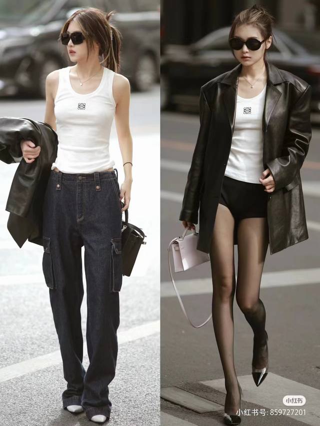 顶级品质 款号 7314# 罗意威 Loewe 基础款纯色刺绣小标Logo修身性感打底针织背心 女神夏季必备基础款小背心 辣妹修身性感巨显身材款 夏季小清新小性