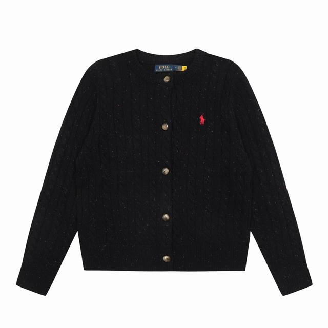 顶级品质 款号 Ds018# 拉夫劳伦Ralph Lauren羊毛混纺小马刺绣Logo麻花针织开衫 拉夫劳伦Ralph Lauren渐变多彩色点百搭四季款针织开