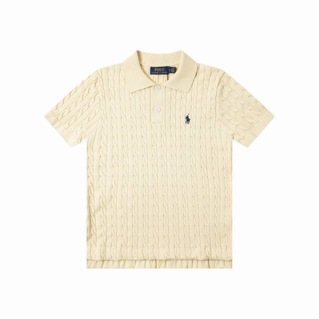 上新 款号B230 全年不下架 拉夫劳伦Ralph Lauren七色圆领polo衫-前短后长小衫Logo绞花短袖 1:超级清凉一夏款式上身效果文艺显白随便搭配