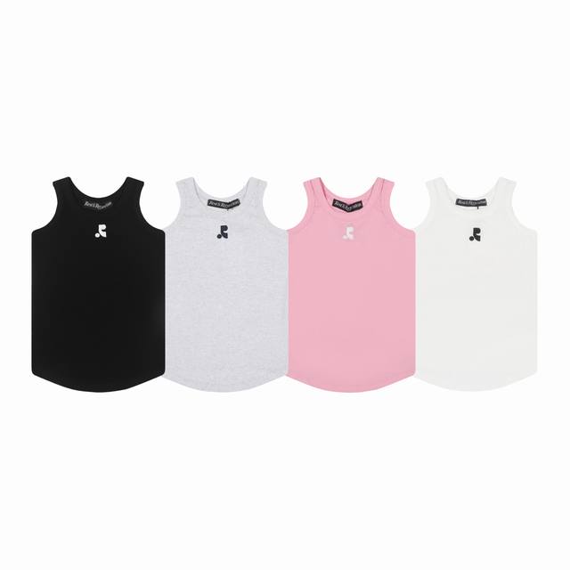 款号6869 rest&Recreation25夏刺绣Logo吊带短款背心 size 均码 colour 粉色 白灰色 黑色 白色 新款背心来袭 修身版型 显瘦