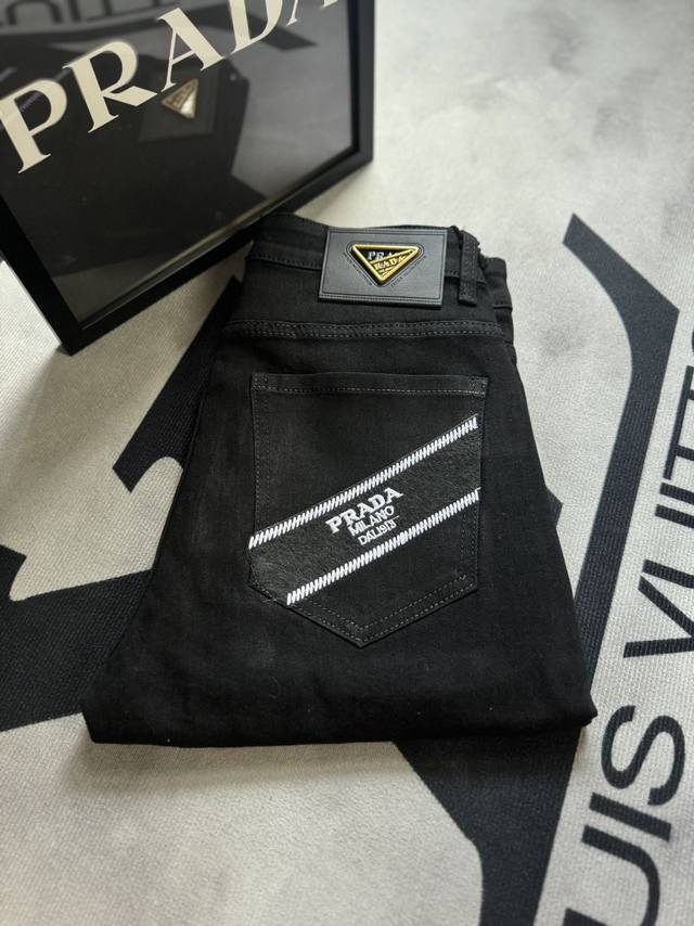 oc-580 prada普拉达 Ss春夏新款加柔牛仔裤 只做精品 看面料 看做工 看细节 原厂原布原洗水 进口原版水洗弹力面料进口原版水洗弹力水洗面料 弱饱和度