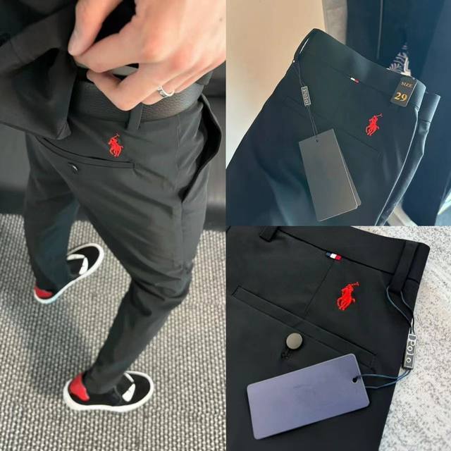 oc-546 你的小马夏季新款刺绣西裤 保罗这个品牌已经成为全球比较青睐的公司 大家对它的热度还是屈指可数的 经典简约的Logo 黑色超显身材的基色 不挑人 怎