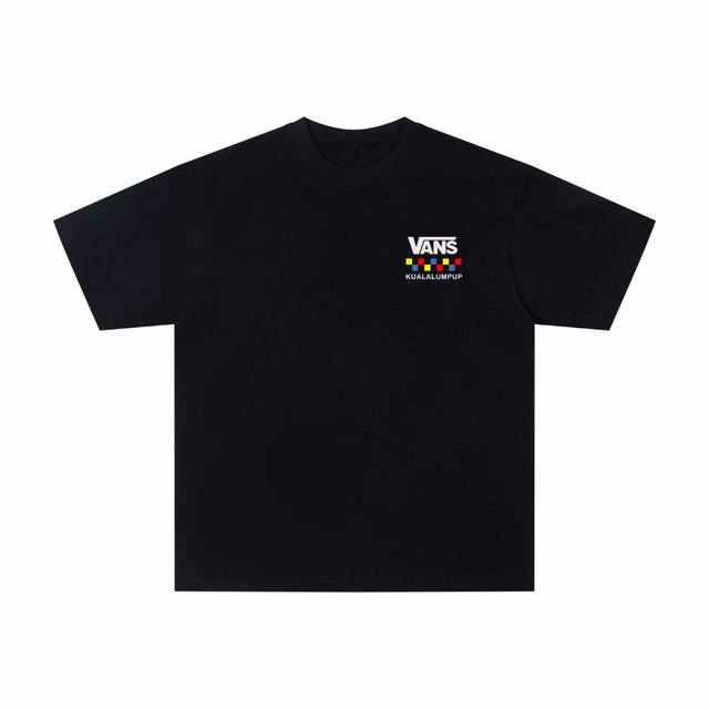款号 Wkd04 Vans 万斯 25Ss新款彩色棋盘格基础印花T恤男女同款必备搭配短袖 男女同款情侣同款胸前印花小Logo采用纯棉面料260克双纱高克重舒适透