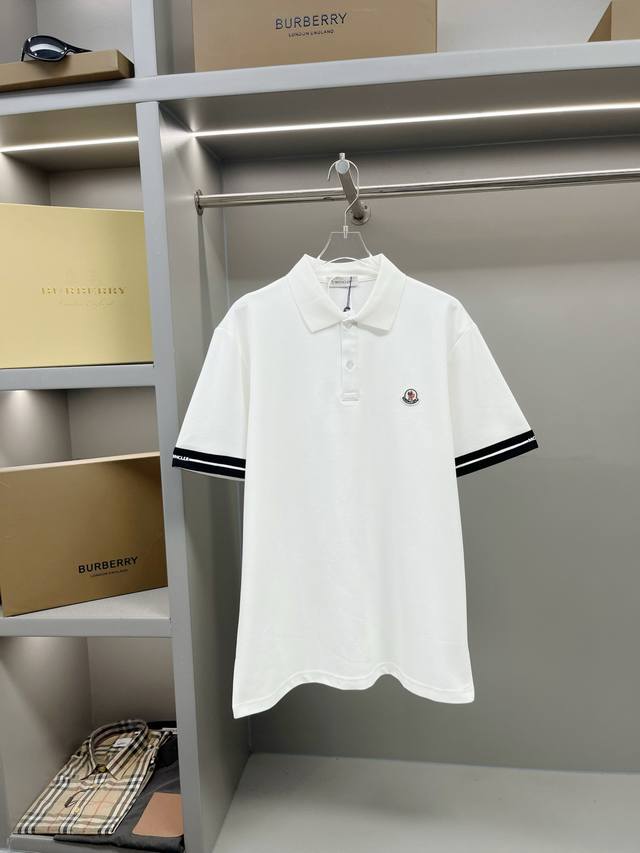 Moncler 蒙口 袖口印花新款polo衫 原版面料 官方同款 采用210克纯棉珠地面料 定制 同缸染面料 手感非常舒服爽滑 版型挺阔有型 一线品牌代工厂p出