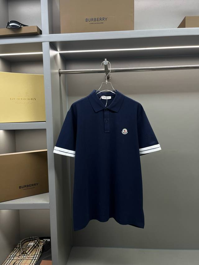 Moncler 蒙口 袖口印花新款polo衫 原版面料 官方同款 采用210克纯棉珠地面料 定制 同缸染面料 手感非常舒服爽滑 版型挺阔有型 一线品牌代工厂p出