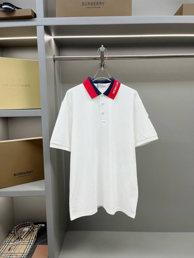 Moncler 蒙口 标识贴片新款polo衫 原版面料 官方同款 采用210克纯棉珠地面料 定制 同缸染面料 手感非常舒服爽滑 版型挺阔有型 一线品牌代工厂p出