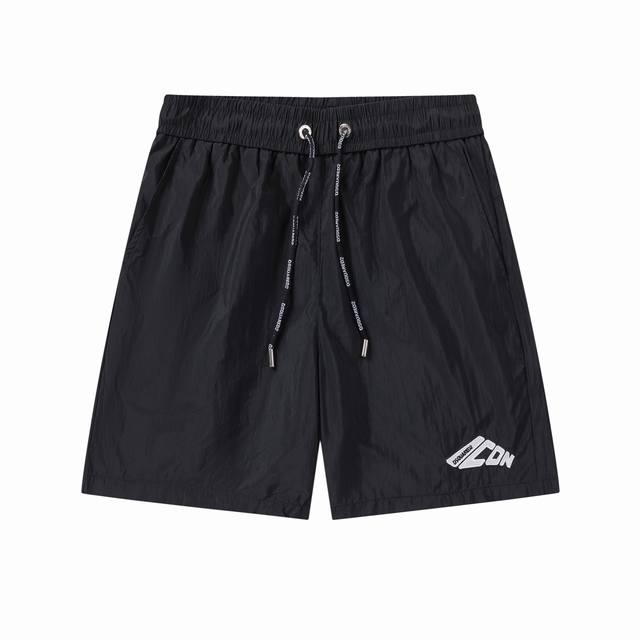 Dsquared2 2025春夏Logo刺绣 新款时尚沙滩裤 带里网 五分短裤 官网同步 原版1-1复刻 原版五金 精选优质聚酯纤维面料 手感细腻 夏季必备单品