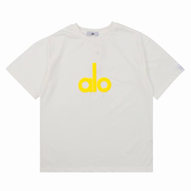 alo 基础字母Logo印花短袖 size:S-Xl