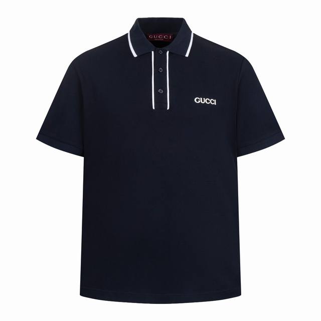 独家供应 guc 撞色领激光刺绣字母polo衫 面料采用100%纯棉珠地布 在传统珠地布基础上 采用更细的棉纱和更轻薄的编织工艺 既保留了纹理特征 又提升了面料