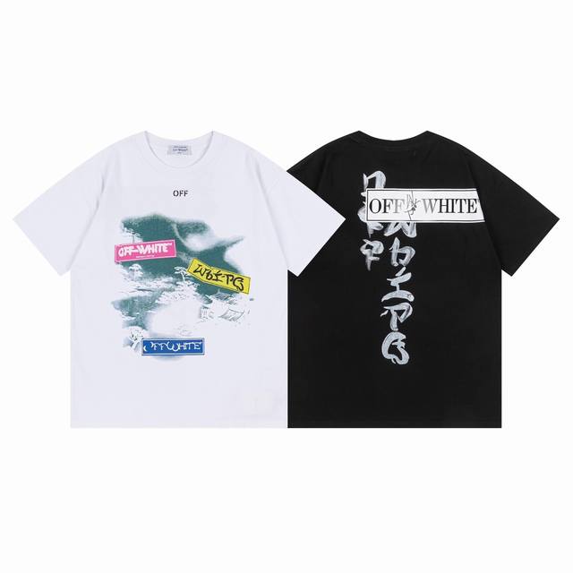 9020# Off White新款宽松版短袖T恤 尺码 S M L Xl 颜色 黑色 白色