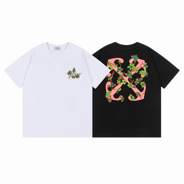 9019# Off White新款宽松版短袖T恤 尺码 S M L Xl 颜色 黑色 白色
