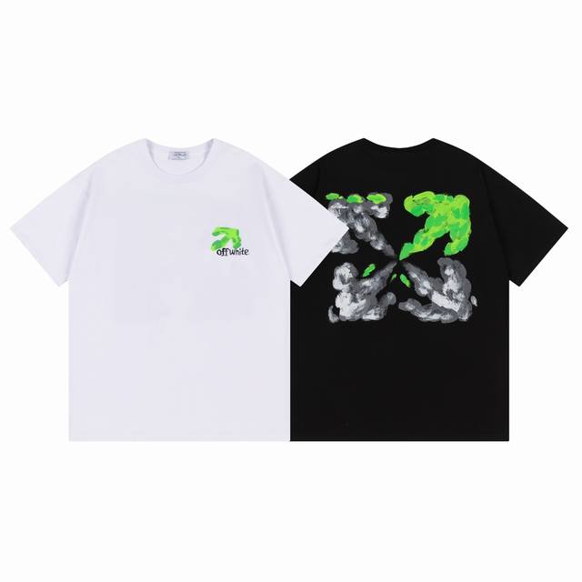 9053# Off White新款宽松版短袖T恤 尺码 S M L Xl 颜色 黑色 白色