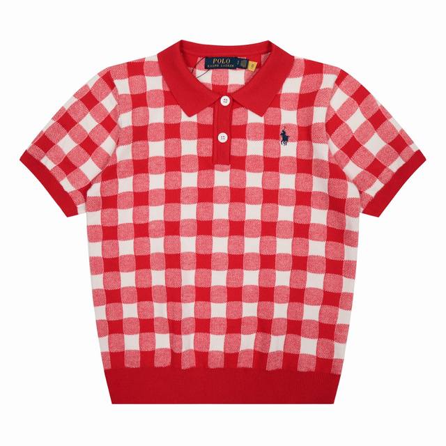 顶级品质 款号 Ds225# 全年不下架 拉夫劳伦Ralph Lauren格子提花基础小马刺绣Logo针织polo短袖 拉夫劳伦Ralph Lauren四季百搭
