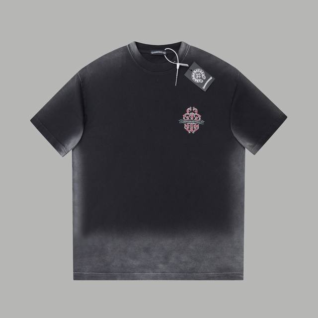 ch*Ome Hearte 25Ss早春新款 克罗心Logo烫钻短袖 轻奢主义 男女日常通勤穿搭必备单品 正确版本 欢迎对比 详细特征 320克100% 纯棉双