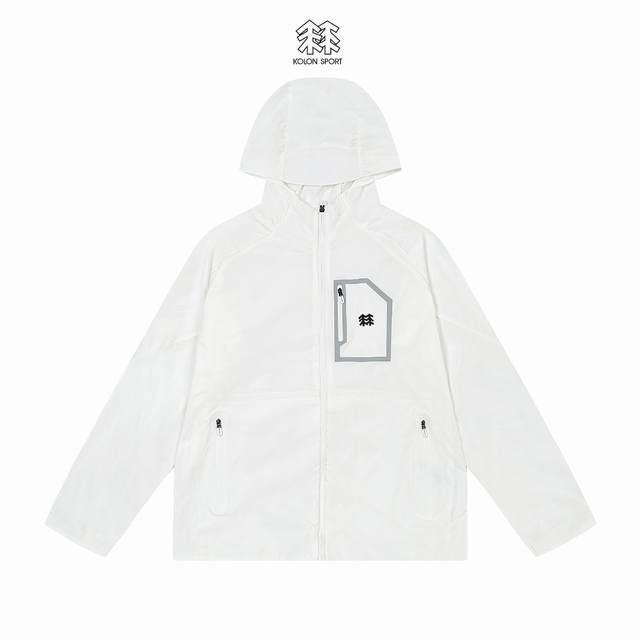 Kolon Sport 可隆户外运动休闲防晒衣皮肤衣 男女同款 春夏就得备这样的防晒速干外套 无论是外出开车 骑行 垂钓还是跑步都必备 客供定制四面弹的面料 透