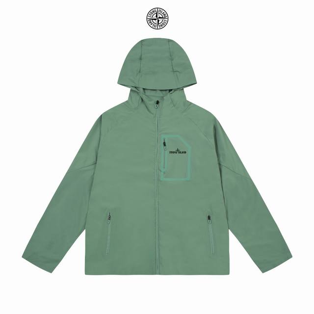 Stone Island 石头岛 户外运动休闲防晒衣皮肤衣 男女同款 春夏就得备这样的防晒速干外套 无论是外出开车 骑行 垂钓还是跑步都必备 客供定制四面弹的面