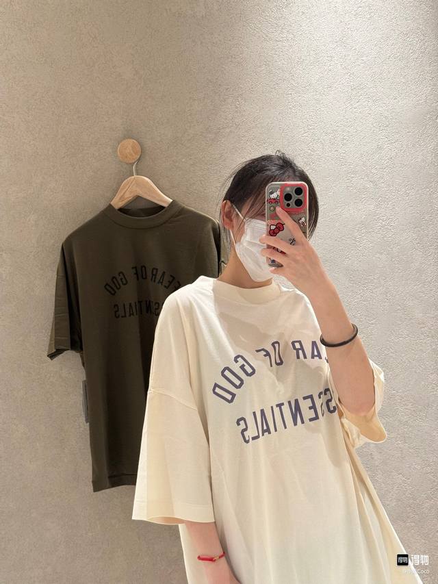 爆款模特图 全套对版Fear Of God Essentials Fall24 Back To School系列 Womens Tri-Blend Crewne