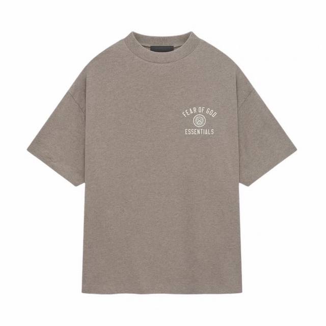 Fear Of God Essentials Fall24 校园Holiday系列 Jersey Crewneck Tee 字母Logo印花基础圆领休闲短袖T恤