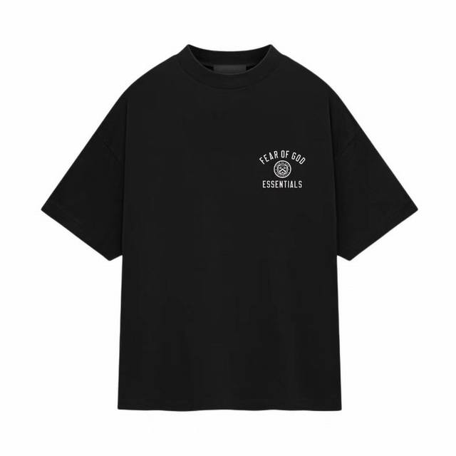 Fear Of God Essentials Fall24 校园Holiday系列 Jersey Crewneck Tee 字母Logo印花基础圆领休闲短袖T恤