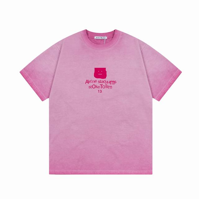 高品质 Acne25Ss新款炒色做旧短袖 面料采用高克重布料 280克双纱面料 100%纯棉高端品质 版型宽松 水洗炒色效果很赞 三标齐全 时尚达人必备款 男女