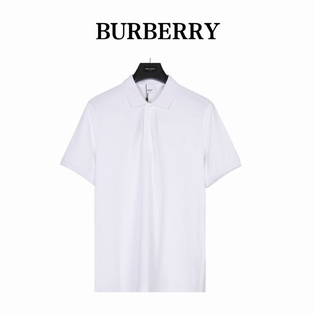 burberry巴宝莉Bbr 24Ss 胸口麦穗刺绣短袖polo衫 面料采用240G专用珠地面料 宝蓝色,花灰色珠地布为原版定染 前幅采用进口田岛机万针刺绣 下