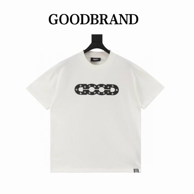 goodbrand 镂空图案四芒星圆领套头短袖T恤 男女同款 350克面料 颜色 黑色 白色 尺码 S-Xl