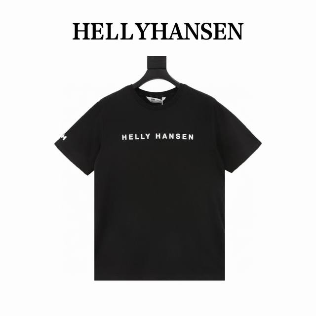 hellyhansen Hh海丽汉森 胸前英文短袖T恤 原版客供定制棉料 超强功能性黑科技 抗菌免烫吸湿速干抗静电 抗起球 3D立体裁剪版型 基础百搭 面料触感