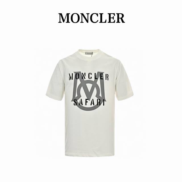 moncler 蒙口 24Ss 植绒字母Logo印花短袖 采用32S双纱平纹 配32S双纱1 1螺纹 260克重 螺纹同染无色差 采用进口丝光线定染刺绣纱线 印