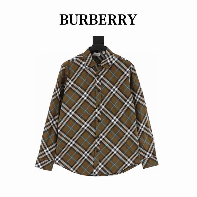 burberry 巴宝莉 格纹棉质长袖衬衫 老粉们赶紧抢数量有限出完只能等下一批货了 非常多对位地方带你来一一验证 棉质衬衫 装饰精纺新季格纹图案 呈现休闲版型