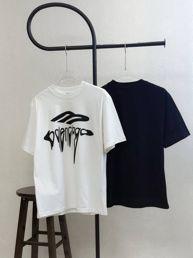 款号X167 balenciaga巴黎世家3M融化字母印花圆领短袖 官网买的样衣回来打的板 原色原版1:1 市场发这么低不发这个价格p没办法 情侣同款 全套包装
