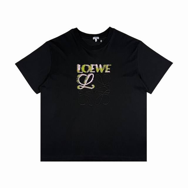 loewe Anagram 幻彩拼色刺绣短袖 码数Xs-L