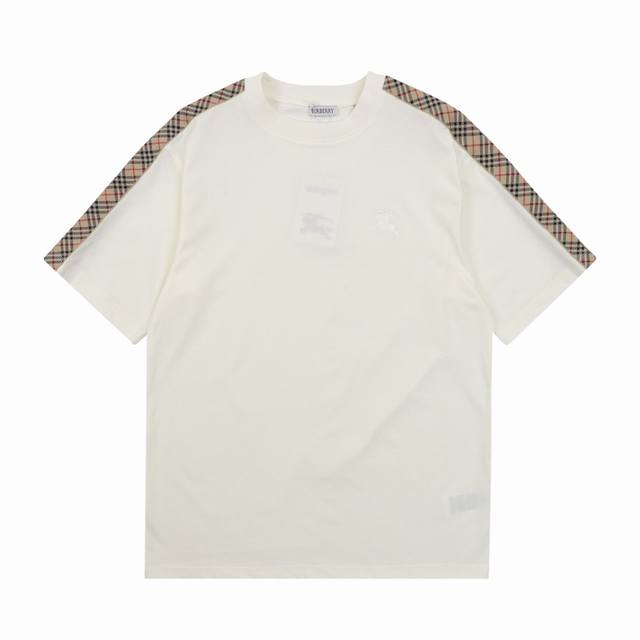 burberr* Bbr 格纹织带拼接短袖 尺码Xs-L
