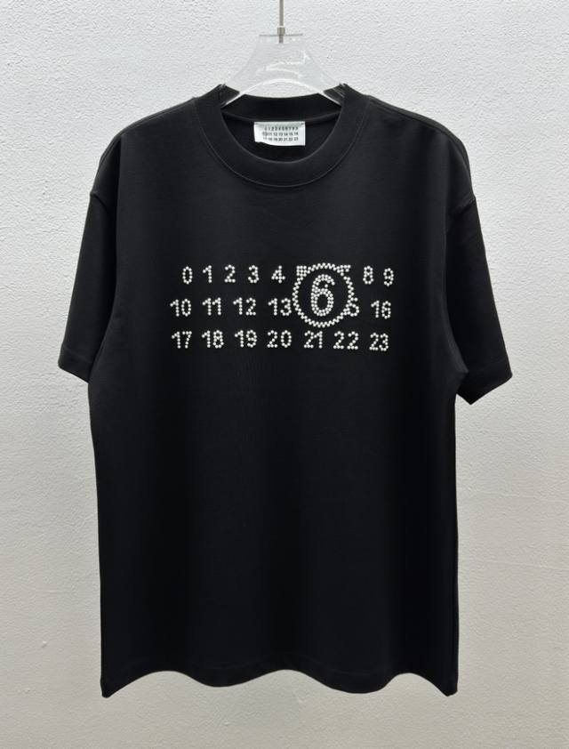 Maison Margiela马吉拉T恤 进口珍珠 数字 面料定制定染 300克100%棉双股精纱面料 宽松 S版型裁剪 符合当下的潮流审美 大大地 一件包容性