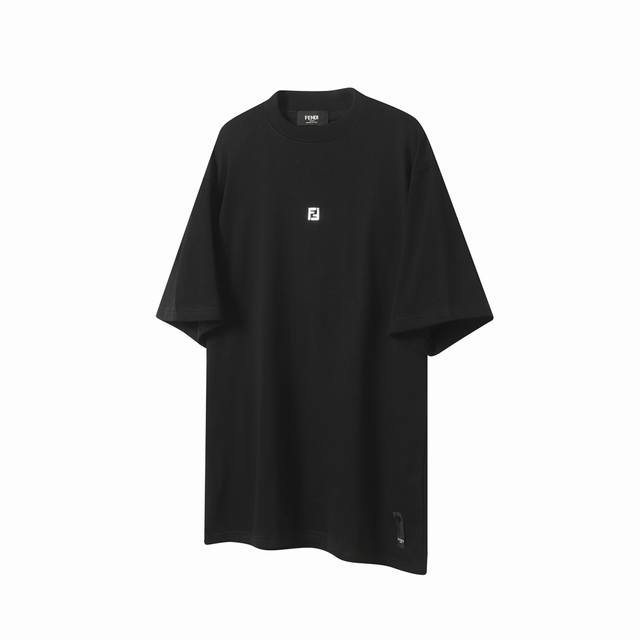 F22 fendi 芬迪 25Ss金属银Ff短袖T恤 面料采用280克重精梳棉 定制32支1*1螺纹 成衣两遍水洗处理 面料舒适亲肤无异感 定制定染面料 纺织密