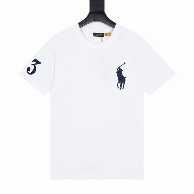 款号Y7 polo Ralph Lauren 拉夫劳伦 基础大马刺绣Logo Big pony polo衫 T恤短袖 黑色 藏青 灰色 白色 原版面料100%纯