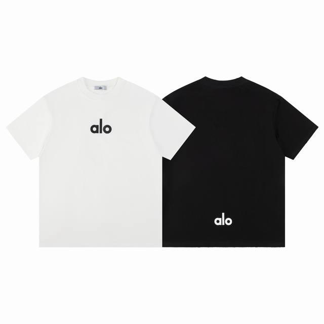 款F27 Alo alo基础款Logot恤 短袖男女同款 这T恤我爱它一万年啊啊 300G重磅纯棉 好绝啊啊 质感清晰可见 280G重磅纯棉 耐洗耐穿不易变形