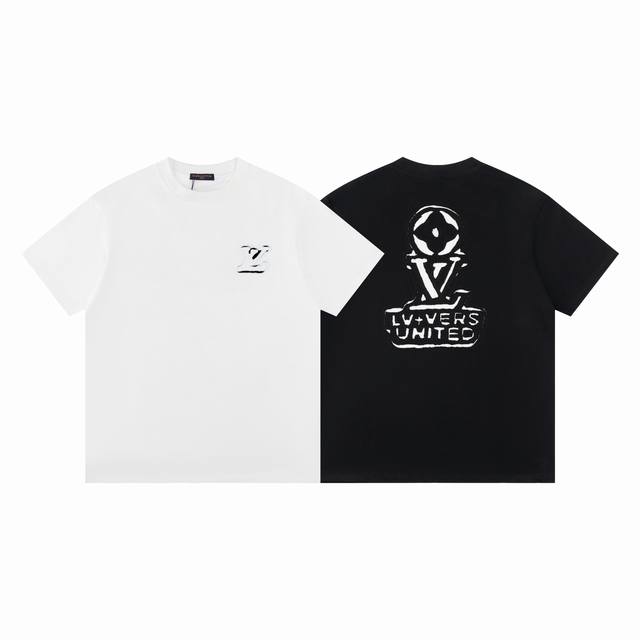 款F21 Lv louis Vuitton 路易威登 5春夏手工贴布绣+高密度包边刺绣圆领短袖 采用280G面料 最新款短袖采用传承的手工贴布绣 包边绣是高密度
