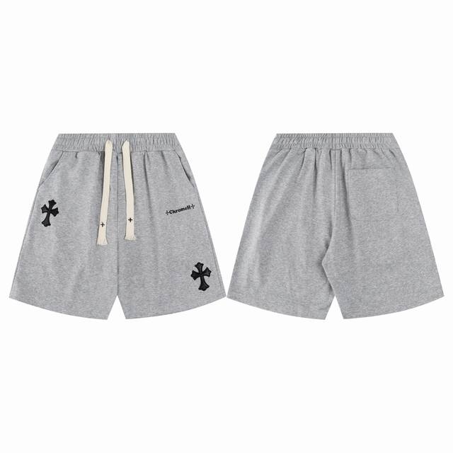 款D12 克罗心 chrome Hearts 24Ss 克罗心裆前梵文字母刺绣Logo织带短裤 精选高精度酷丝绵精梳面料 清爽丝滑透气 告别厚重感 清清爽爽 全