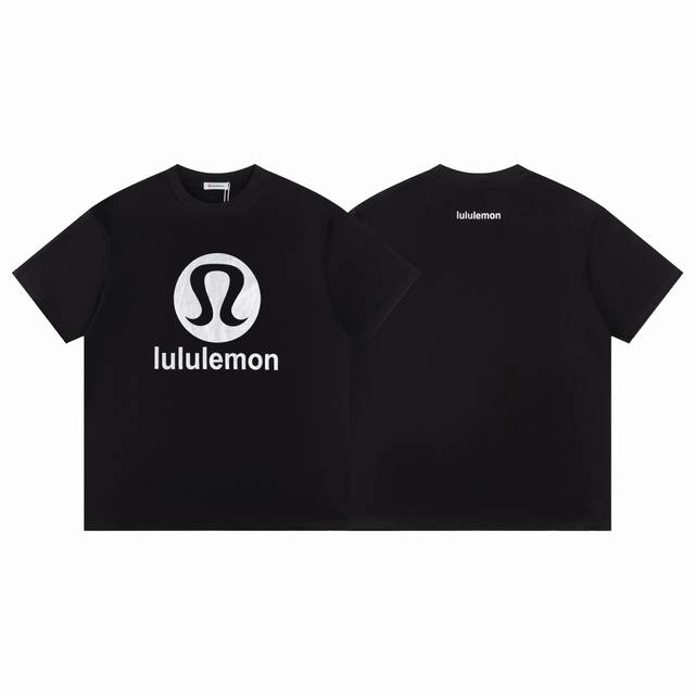 款F02 Lulu lululemon Lulu 2025Ss新款超大热高科技夜光印花纯棉T恤 大Logo字母Os廓形宽松版型重磅纯棉短袖 简单百搭 无论内搭外