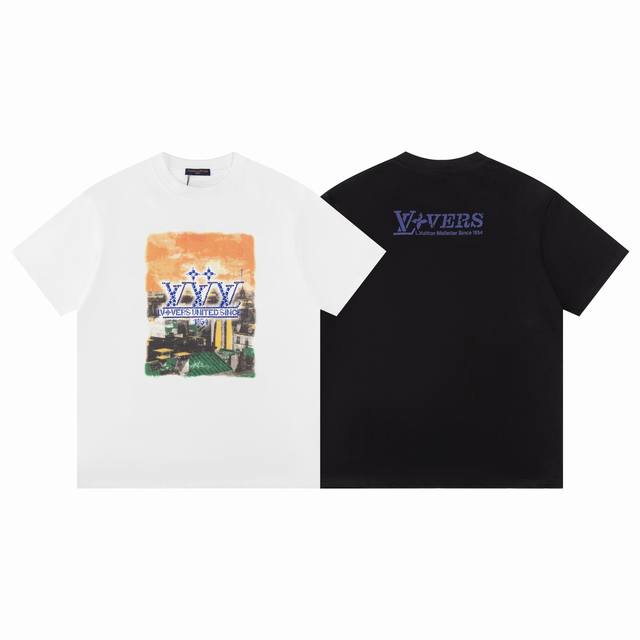 款F14 Lv lv 黄昏烫钻印花圆领短袖 洗涤建议 反转放入洗衣袋中快洗 避免长时间侵泡 采用15S平织优质棉 克重280G 面料采用平纹组织方式织造的品质优