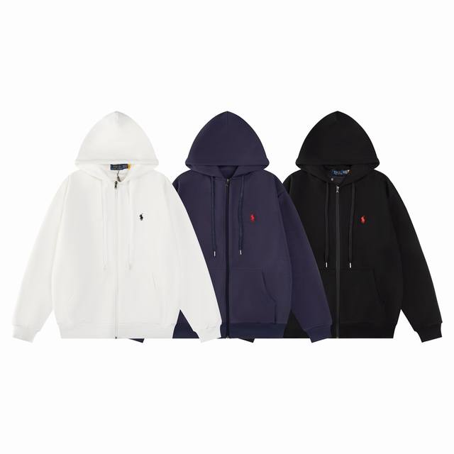 款M651 拉夫劳伦 ralph Lauren 拉夫劳伦六色小马刺绣拉链开衫外套连帽卫衣 这款连帽运动衫饰有代表Ralph Lauren 简约风格 搭配小马刺绣