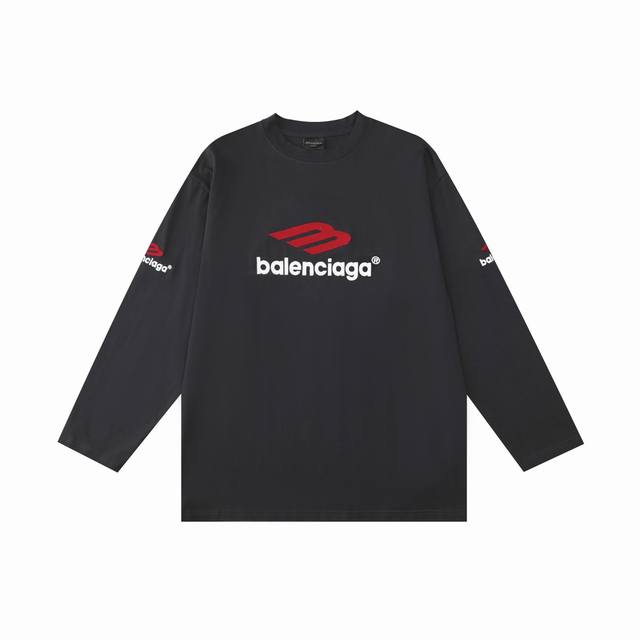 款M314 巴黎长袖 巴黎世家Balenciaga新款Blcg巴黎世家新款 M标Logo字母刺绣长袖 对色定染面料 采用全新M标Logo刺绣 田岛机绣高密度绣花